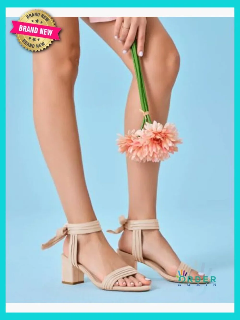 Open Toe Chunky Heel Sandals Ankle Tie Block Low Heel Party Dress Pumps